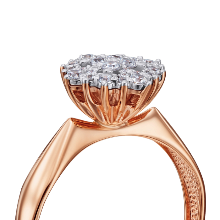 Золота каблучка з фіанітами. Артикул 13930/01/1/4055