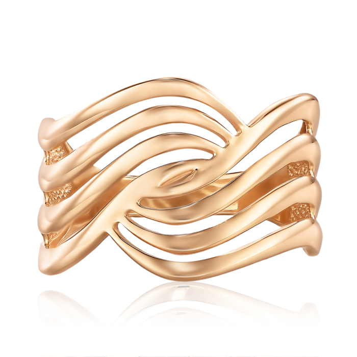 Золота каблучка без вставки 13943/01/0