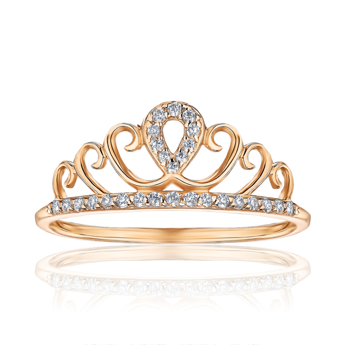 Золотое кольцо с фианитами 13948/01/0/181