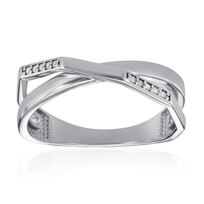 Золотое кольцо с фианитами. Артикул 13979/02/1/42