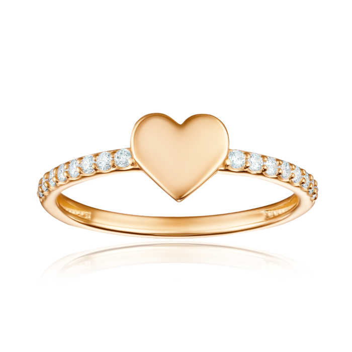 Золота каблучка з фіанітами 13997/01/0/13