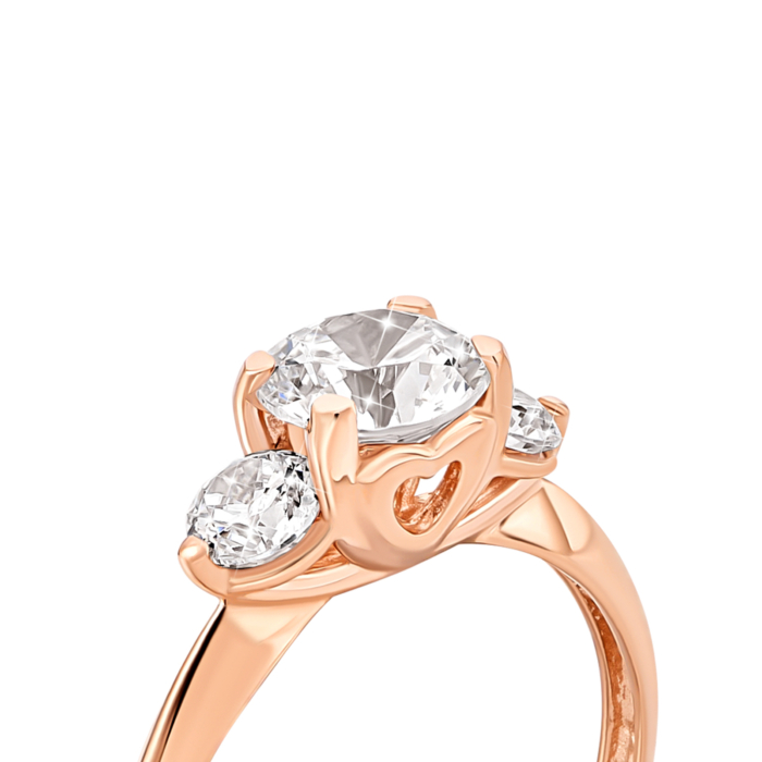 Золота каблучка з фіанітами. Артикул UG5140366