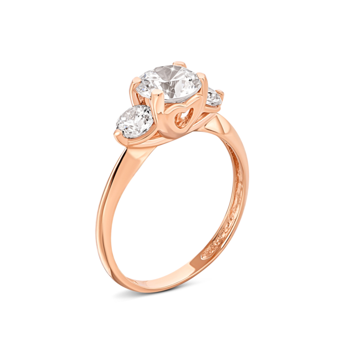 Золота каблучка з фіанітами. Артикул UG5140366