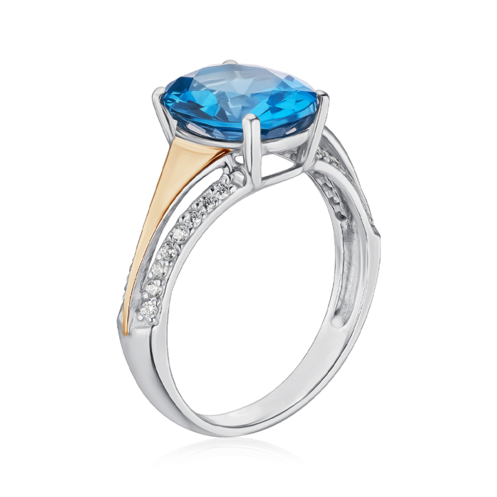 Серебряное кольцо. Артикул 1432/1р-QLB