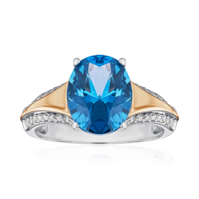 Серебряное кольцо. Артикул 1432/1р-QLB