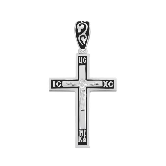 Серебряный крестик. Распятие Христа. Артикул UG5149 Р