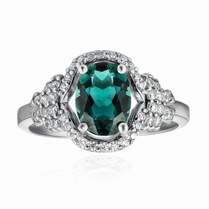 Серебряное кольцо. Артикул 1577/1р-QGR