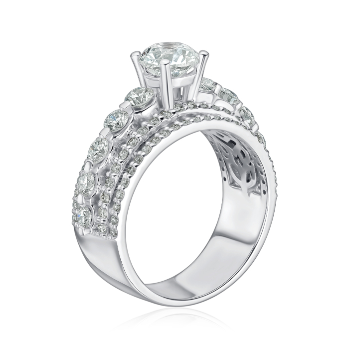 Золота каблучка з діамантами. Артикул 15912-1/04/1/9204