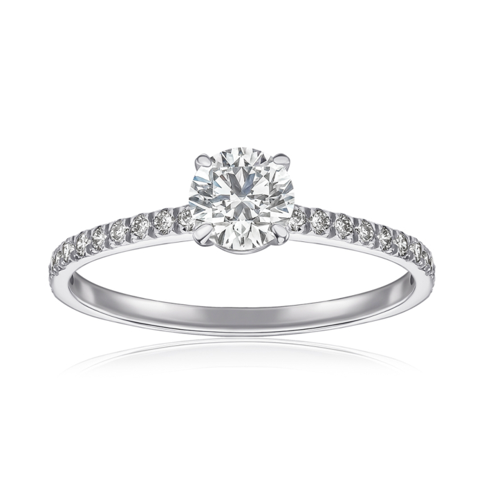 Золота каблучка з екодіамантами. Артикул 16010-5.0-L/02/1/11904