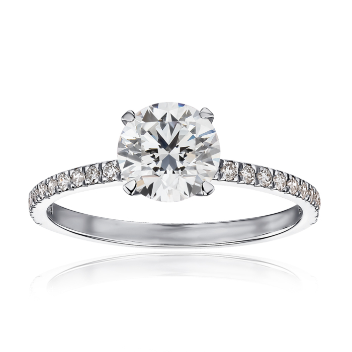 Золота каблучка з екодіамантами. Артикул 16011-6.0-L/02/1/11924