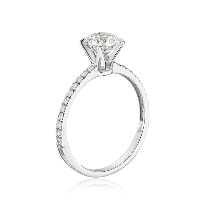 Золота каблучка з екодіамантами. Артикул 16011-6.0-L/02/1/11924