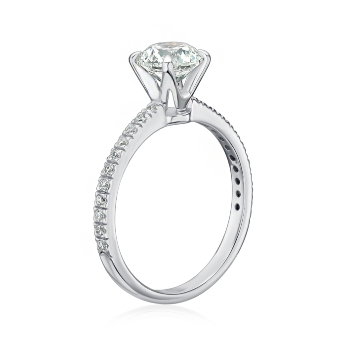 Золота каблучка з діамантами. Артикул 16011/02/1/8991