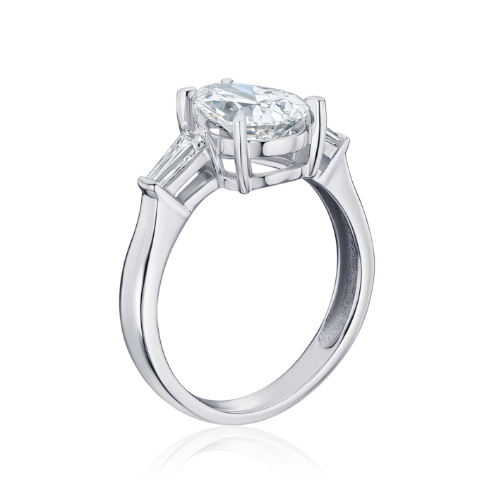 Золотое кольцо с экобриллиантами 16282-L/02/1/12109