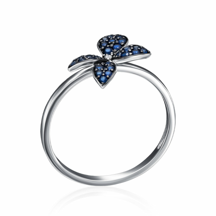 Золотое кольцо с фианитами. Артикул 17019/02/1/21088