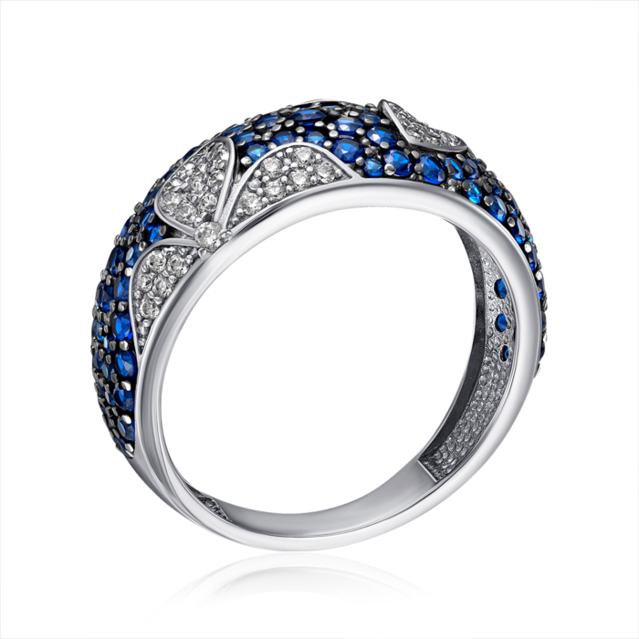 Золотое кольцо с фианитами. Артикул 17028/02/1/21155