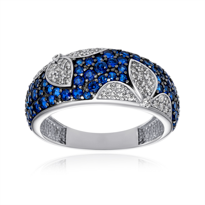 Золотое кольцо с фианитами. Артикул 17028/02/1/21155