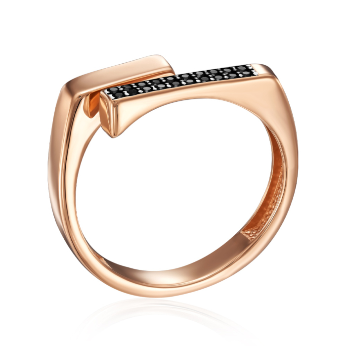 Золота каблучка з фіанітами. Артикул 17038/01/1/526