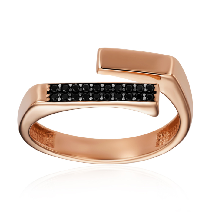 Золота каблучка з фіанітами. Артикул 17038/01/1/526