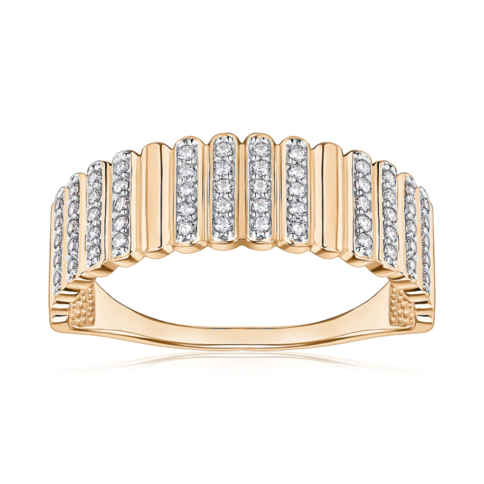 Золота каблучка з фіанітами. Артикул 17073/08/1/1