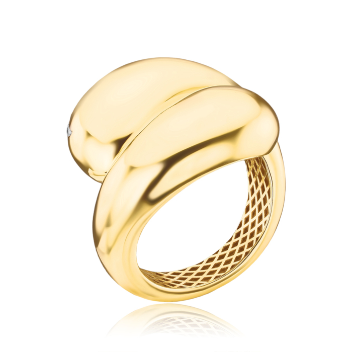 Золотое кольцо с фианитами 17079/03/1/36