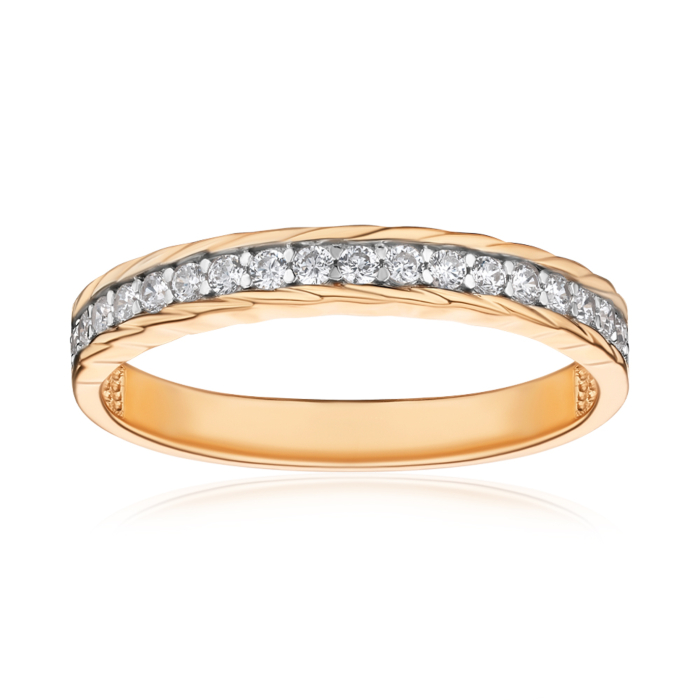 Золотое кольцо с фианитами 17095/08/1/3