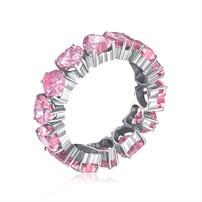 Золота каблучка з фіанітами. Артикул 17098/02/1/855