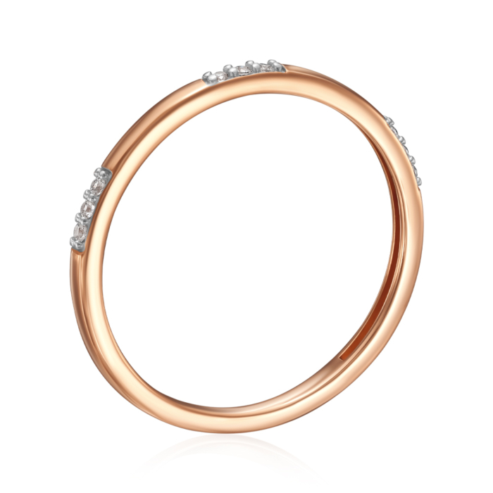 Золотое кольцо с фианитами. Артикул 17103/01/1/1