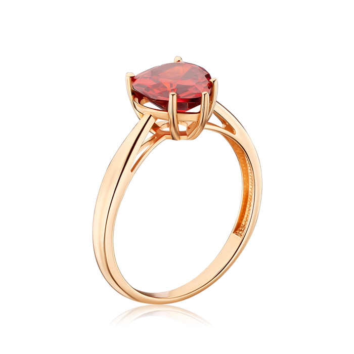 Золота каблучка з фіанітом 17105/01/0/21570