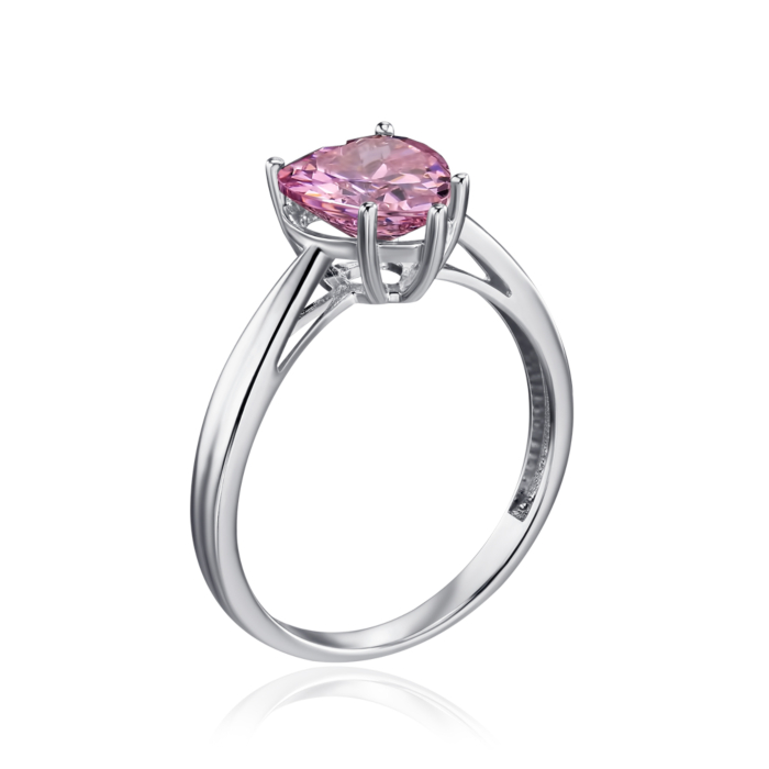 Золотое кольцо с фианитом. Артикул 17105/02/1/21255