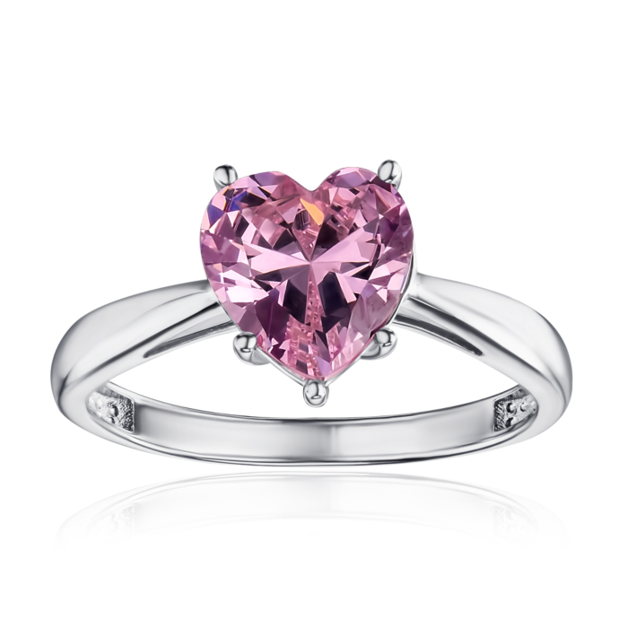 Золотое кольцо с фианитом. Артикул 17105/02/1/21255