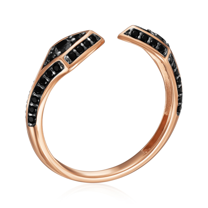 Золота каблучка з фіанітами. Артикул 17109/01/1/21237