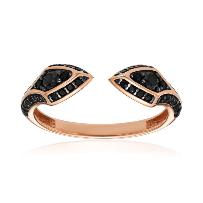 Золота каблучка з фіанітами. Артикул 17109/01/1/21237