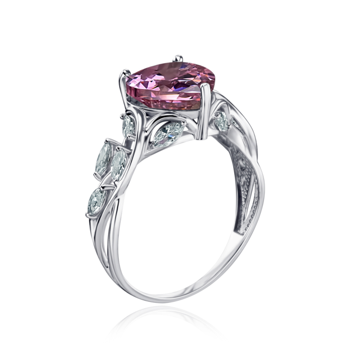 Золотое кольцо с фианитами. Артикул 17113/02/1/21241