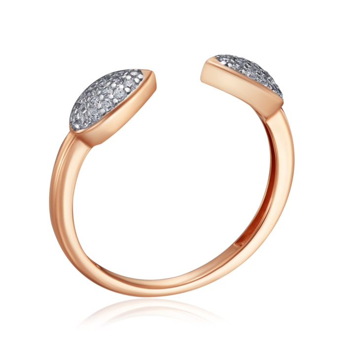 Золота каблучка з фіанітами. Артикул 17134/01/1/1