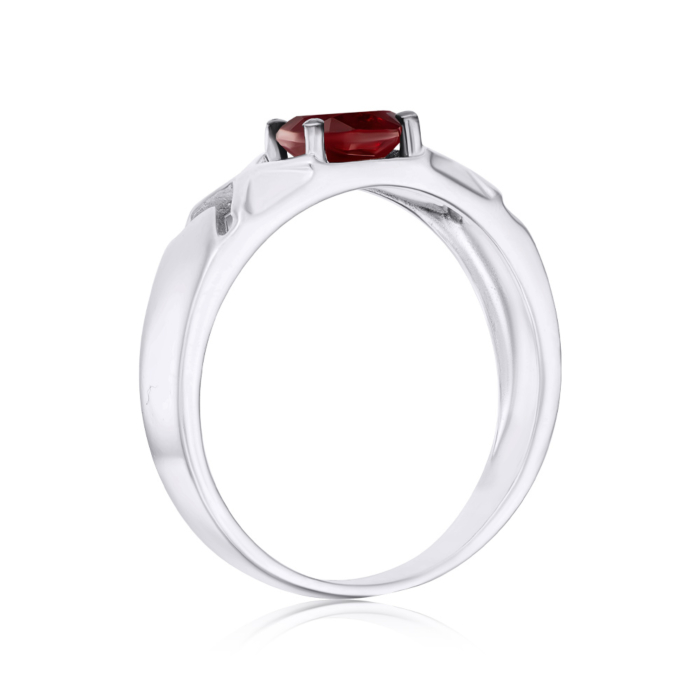 Срібна каблучка з гранатом. Артикул 1715/1р-GARN
