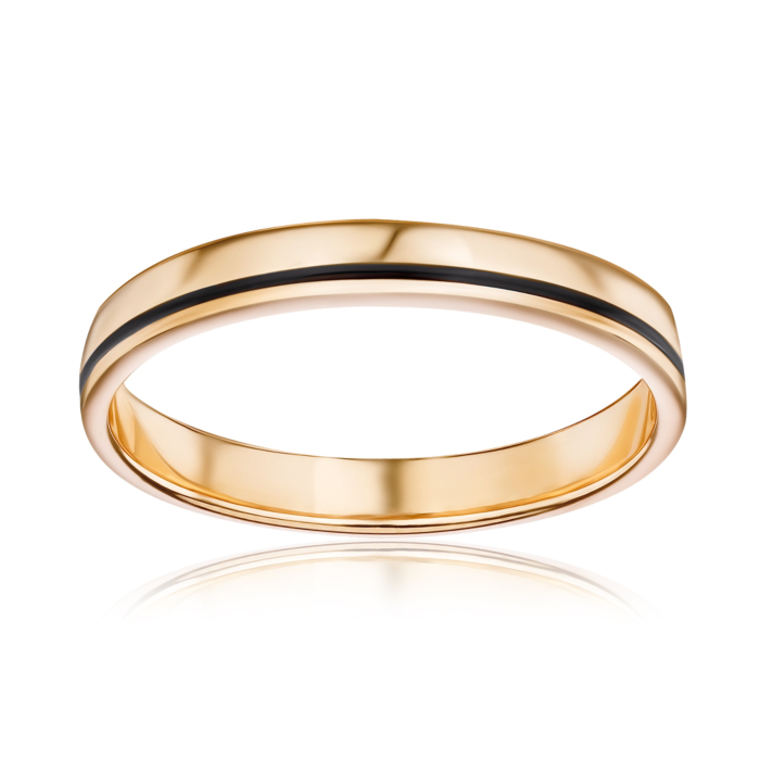 Золота каблучка з емаллю 17157/01/0/389