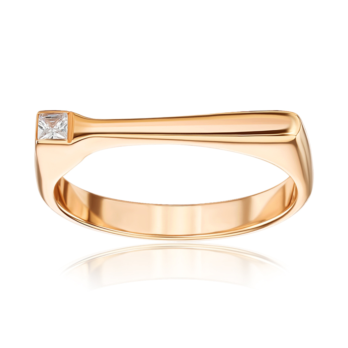 Золотое кольцо с фианитом. Артикул 17161/01/0/2799