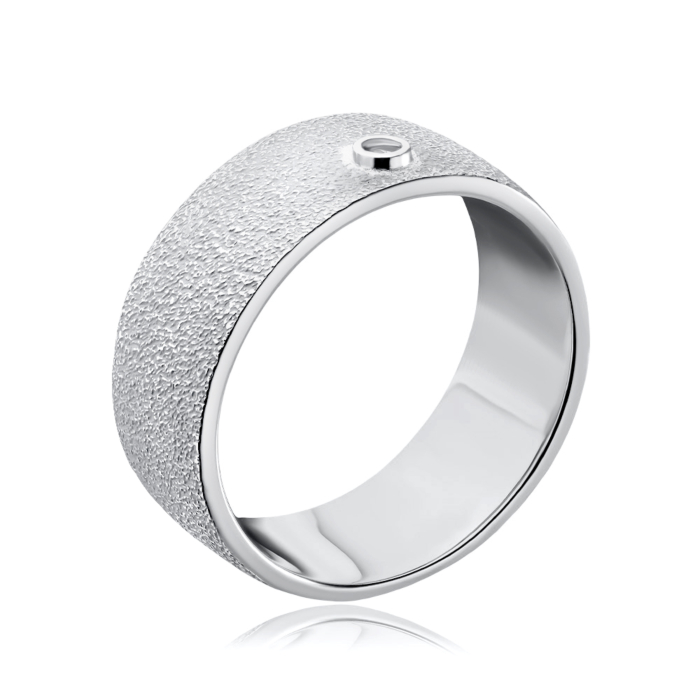 Кольцо из белого золота с фианитом 17162/02/1/17