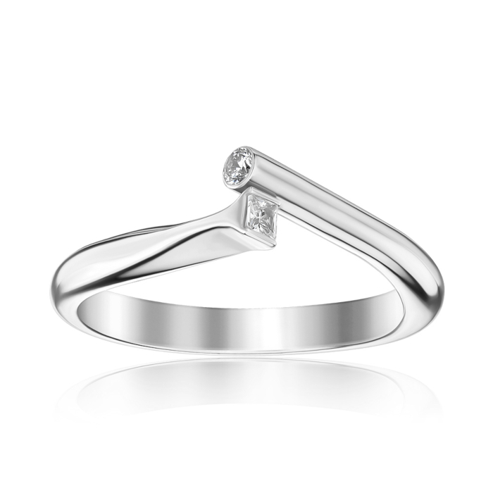 Золотое кольцо с фианитами. Артикул 17164/02/1/21366