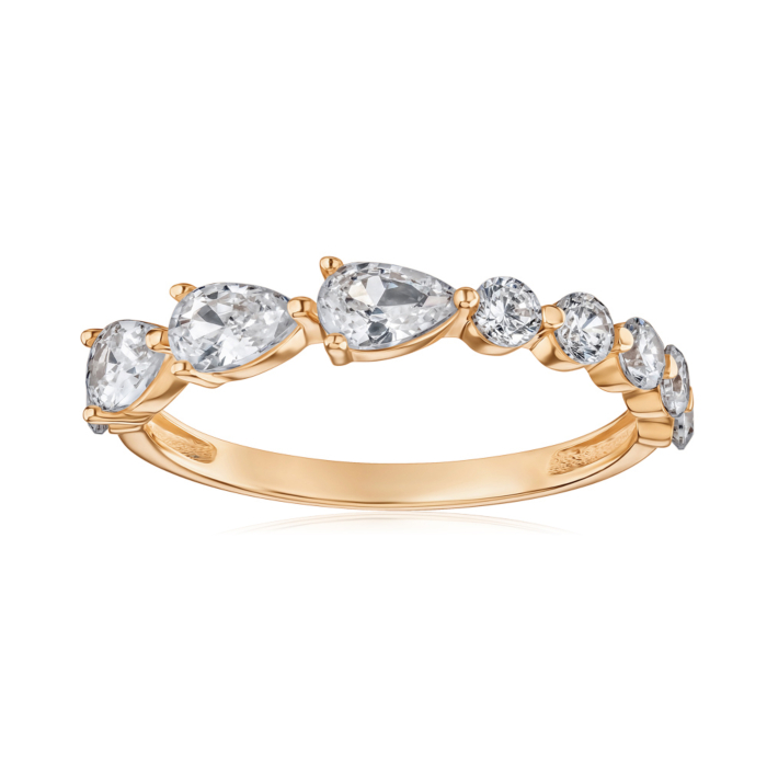 Золотое кольцо с фианитами 17200/01/0/3657