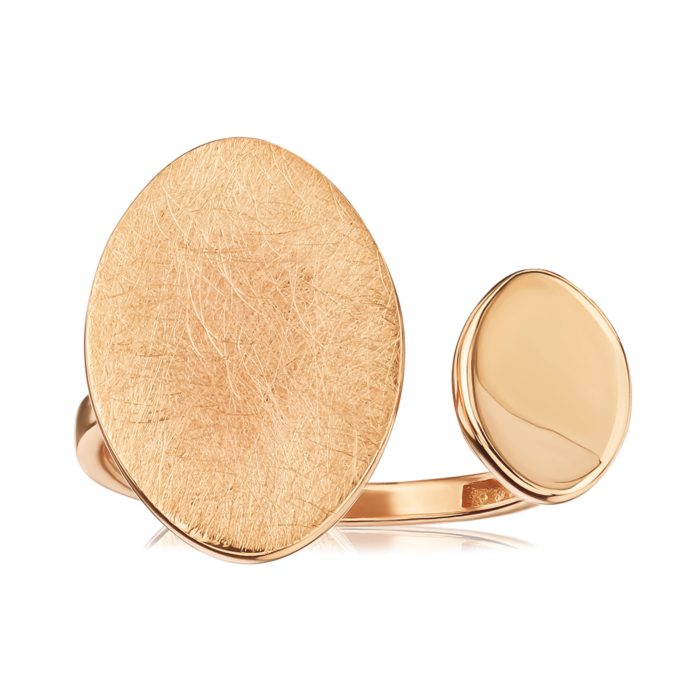 Золота безрозмірна каблучка без вставки 17206/01/0