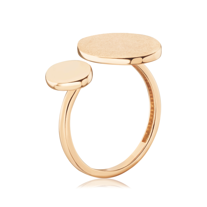 Золота безрозмірна каблучка без вставки 17206/01/0