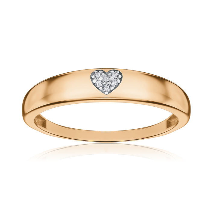 Золота каблучка з фіанітами 17222/01/1/1