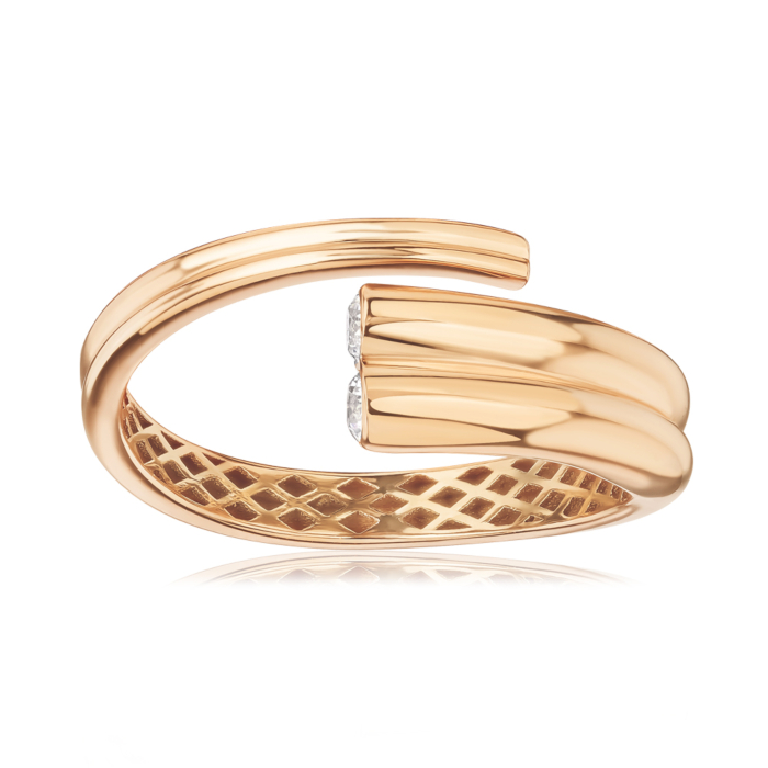 Золота каблучка з фіанітами 17226/01/0/52