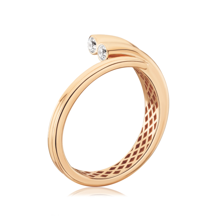 Золота каблучка з фіанітами 17226/01/0/52