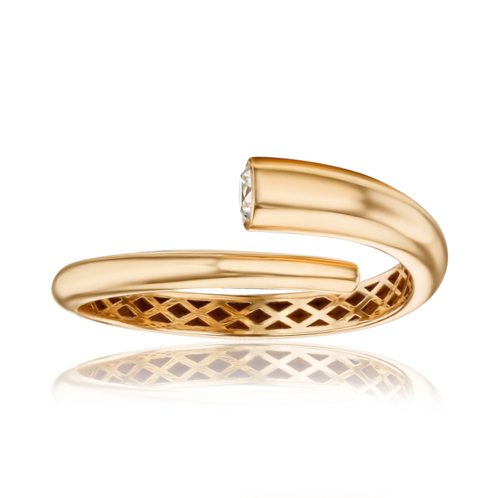 Золотое кольцо с фианитом 17250/01/0/28