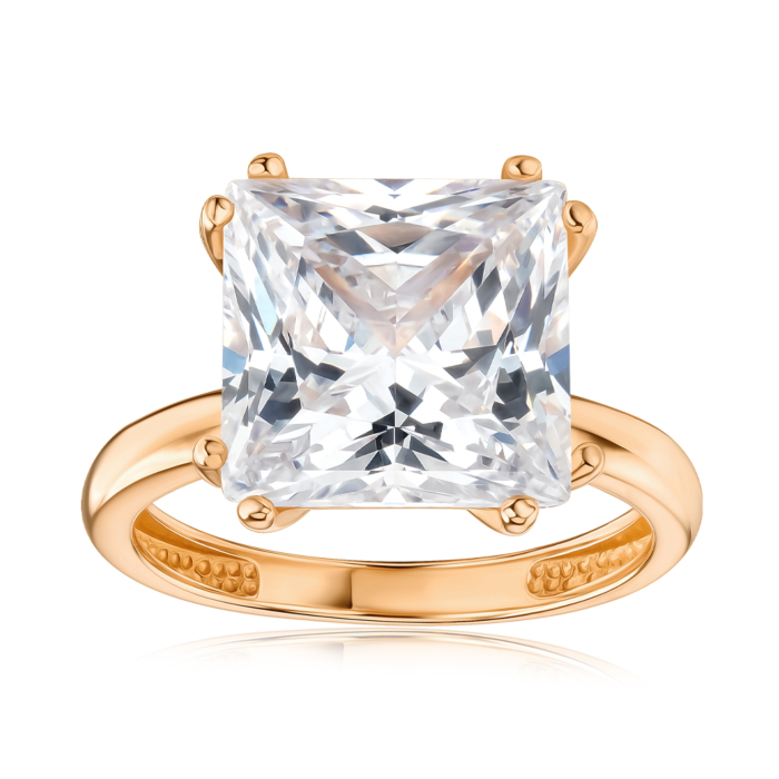 Золота каблучка з фіанітом Tesori 17279/01/0/21636