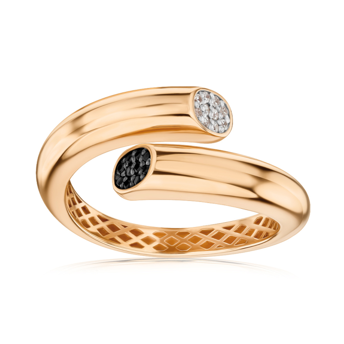 Золота каблучка з фіанітами 17286/01/1/7