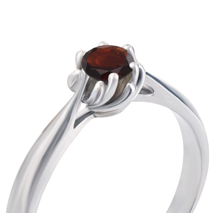 Серебряное кольцо с гранатом. Артикул 1738/9р