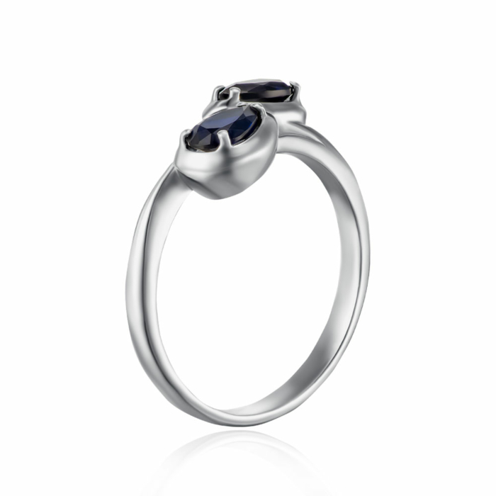 Серебряное кольцо с сапфирами. Артикул 1744/1р-HSPH